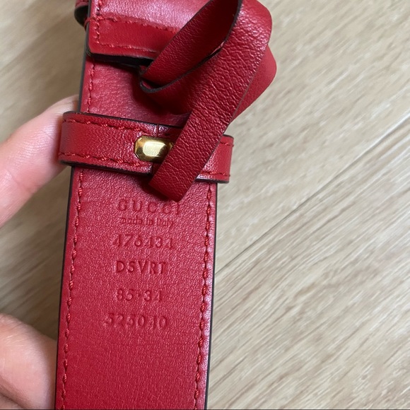 Gucci Red Marmont Belt Bum Bag — Chevron - Picture 11 of 13